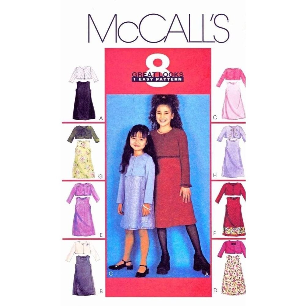 McCalls Sewing Pattern‎ 2929 Girls Dress Jacket Size 7-10